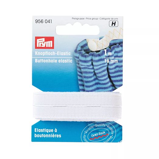 PRYM Knopfloch-Elastic glatt - 18mm - 1m Länge PRYM Knopfloch-Elastic glatt - 18mm - 1m Länge