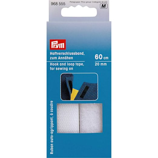 PRYM Klettband zum Annähen - weiß - 20mm - 60cm Länge PRYM Klettband zum Annähen - weiß - 20mm - 60cm Länge