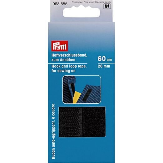 PRYM Klettband zum Annähen - schwarz - 20mm - 60cm Länge PRYM Klettband zum Annähen - schwarz - 20mm - 60cm Länge