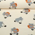 Sweat doux gratté - Rhinocéros à trottinette Naturel Sweat doux gratté - Rhinocéros à trottinette Naturel