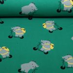 Sweat doux gratté - Rhinocéros à trottinette Vert Sweat doux gratté - Rhinocéros à trottinette Vert