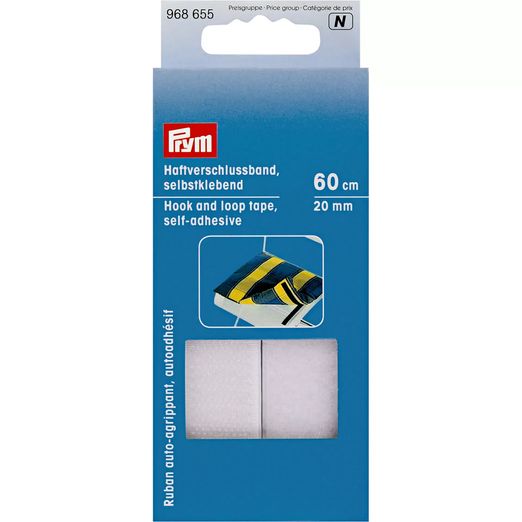 PRYM Klettband selbstklebend - weiß - 20mm - 60cm Länge PRYM Klettband selbstklebend - weiß - 20mm - 60cm Länge