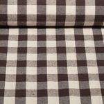 Coton tissé - Linge de cuisine carreaux Beige Marron café