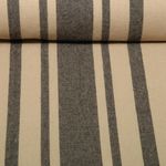 Coton tissé - Linge de cuisine à rayures Marron Noir