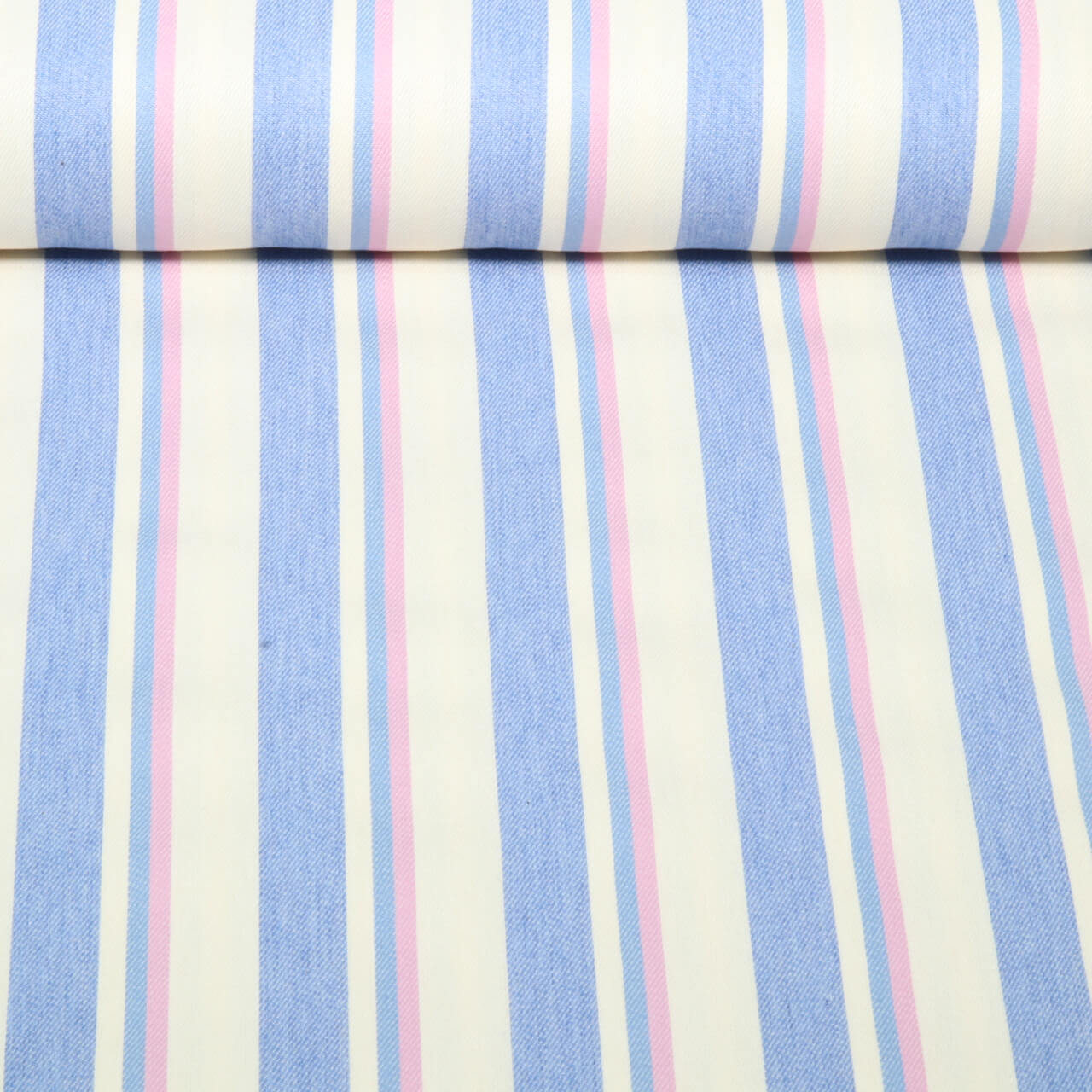 Tissu jeans pantalon - rayures Ecru Rose-0 Tissu jeans pantalon - rayures Ecru Rose-0