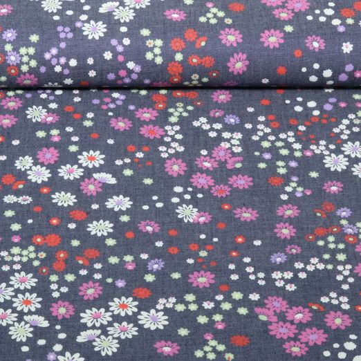 Tissu jeans pour blouses - Bleu marine