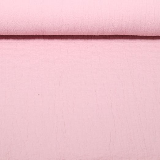 Baumwoll-Musselin - Gesmokt Uni Rosa Baumwoll-Musselin - Gesmokt Uni Rosa