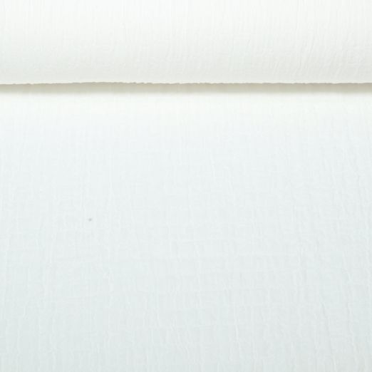 Gaze de coton - Moirée Uni Blanc