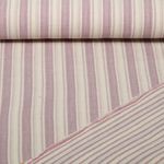 Baumwoll-Musselin - Doubleface Streifen Rosa