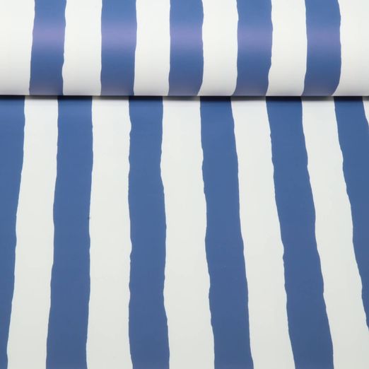 Tissu imperméable - rayures Blanc Bleu