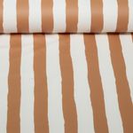 Tissu imperméable - rayures Blanc Marron clair