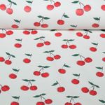 Tissu imperméable - cerises Blanc Tissu imperméable - cerises Blanc
