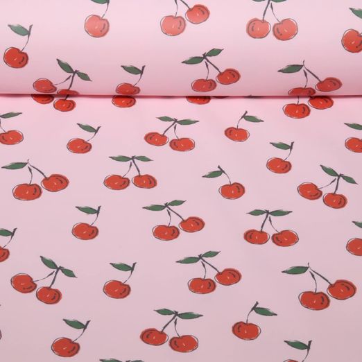Tissu imperméable - cerises Rose Tissu imperméable - cerises Rose