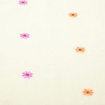Bamse - Broderede smiley-blomster Ecru Orange Bamse - Broderede smiley-blomster Ecru Orange