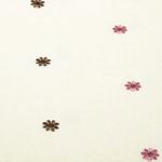 Bamse med broderede smiley-blomster Ecru Pink Bamse med broderede smiley-blomster Ecru Pink