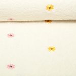 Teddy - Bestickt Smiley Blumen Ecru Gelb Teddy - Bestickt Smiley Blumen Ecru Gelb
