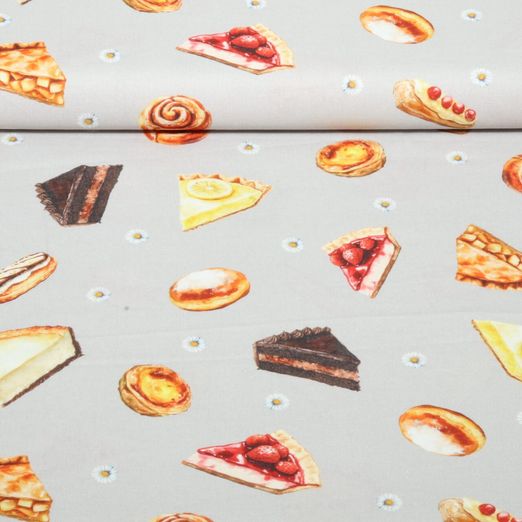 Coton tissé - Mélange de gâteaux Gris