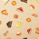 Baumwoll-Webware - Digital Kuchenmix Beige