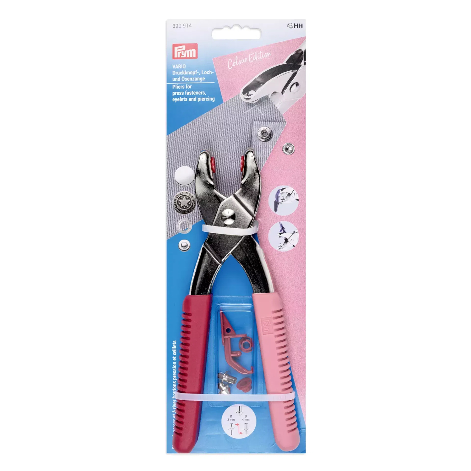 PRYM Vario Zange mit Lochwerkzeug - beere-0 PRYM Vario Zange mit Lochwerkzeug - beere-0