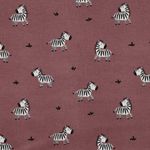 Flanelle de coton - Zèbres Mauve