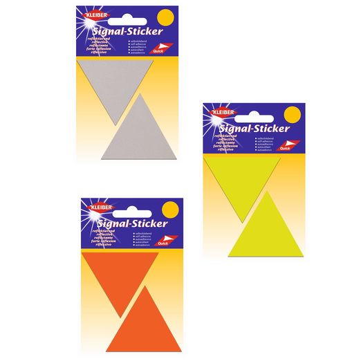 Signal-Sticker - Dreiecke 6,7cm x 5,8 cm - selbstklebend