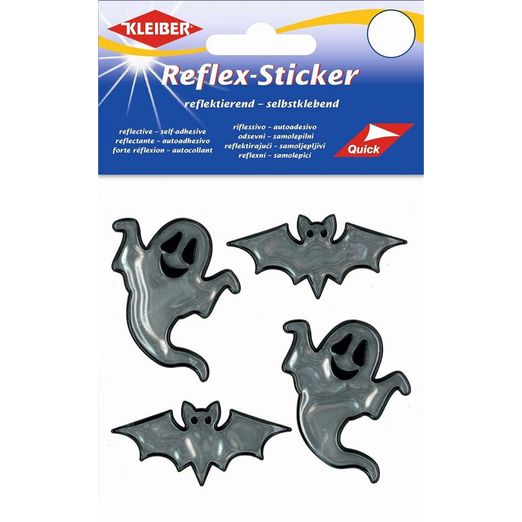 Reflex-Sticker Grusel - 4 Stück - silber Reflex-Sticker Grusel - 4 Stück - silber