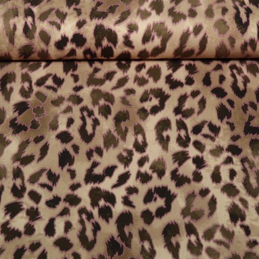 Viskose - Stretch Digital Leo Sand Viskose - Stretch Digital Leo Sand