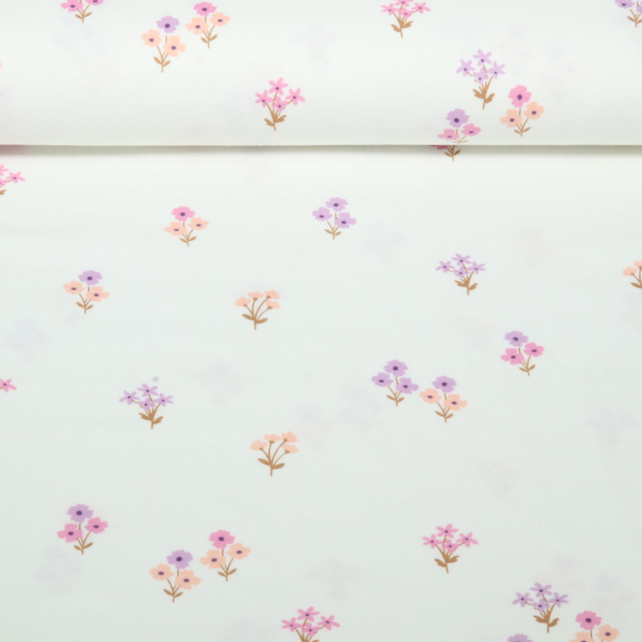 Flanelle de coton - Petites fleurs Ecru-0 Flanelle de coton - Petites fleurs Ecru-0
