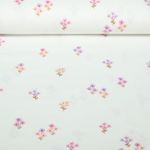 Baumwoll-Flanell - Kleine Blumen Ecru Baumwoll-Flanell - Kleine Blumen Ecru