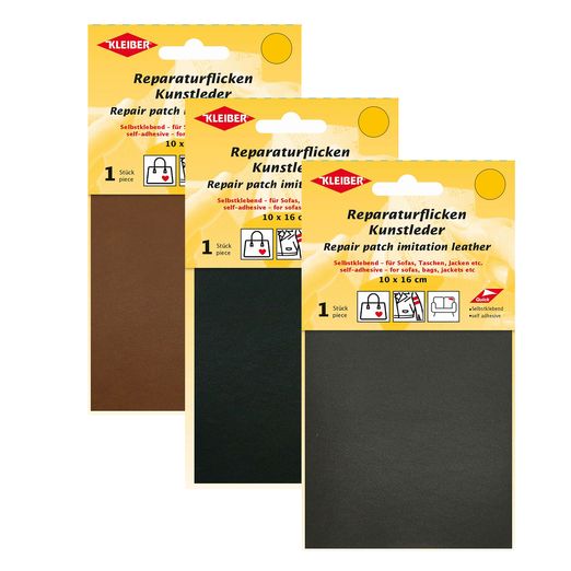 Reparaturflicken Kunstleder - 10 x 16cm - selbstklebend Reparaturflicken Kunstleder - 10 x 16cm - selbstklebend