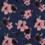Viskóza - Stretch Digital Blossoms Navy Viskóza - Stretch Digital Blossoms Navy