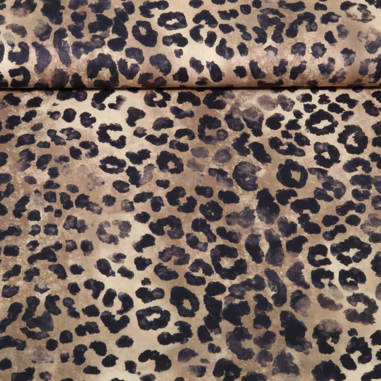 Coton viscose - Impression digitale Léopard Sable-0 Coton viscose - Impression digitale Léopard Sable-0