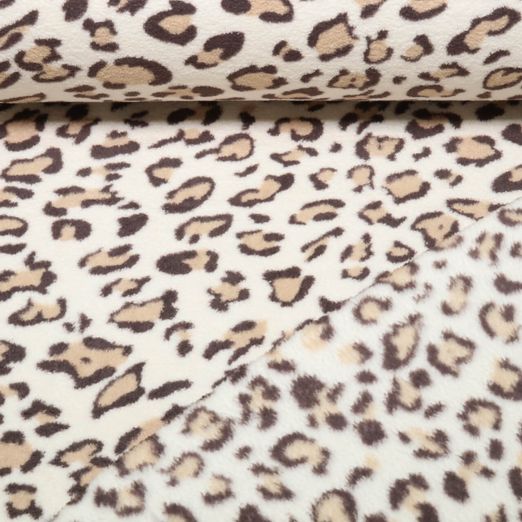 Polaire ultra douce - Mega Soft Double Léopard Beige