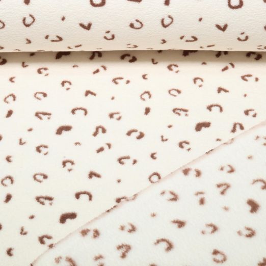 Kuschelfleece - Mega Soft Doubleface Leomuster Beige Kuschelfleece - Mega Soft Doubleface Leomuster Beige