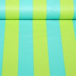 Beschichtete Baumwolle - Blockstreifen Blau Kiwi