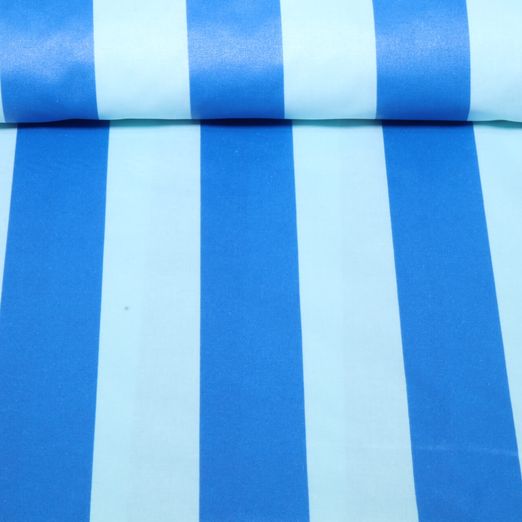 Beschichtete Baumwolle - Blockstreifen Hellblau Blau Beschichtete Baumwolle - Blockstreifen Hellblau Blau