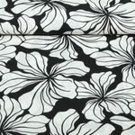 Viscose - Grandes fleurs Noir Viscose - Grandes fleurs Noir