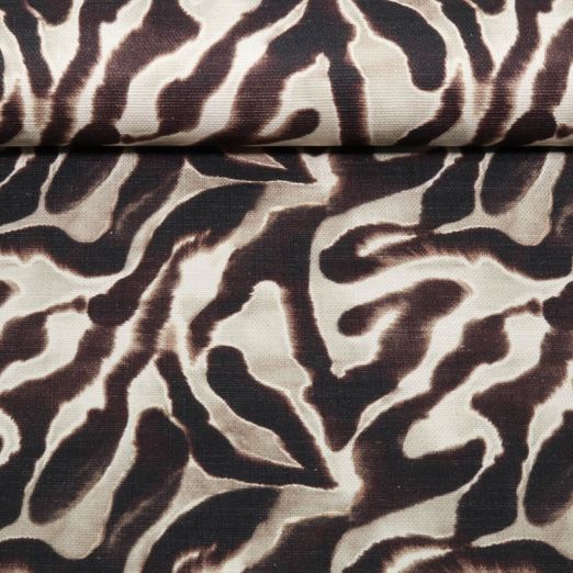 Baumwoll-Canvas - Digitaldruck Slub Zebra Sand Baumwoll-Canvas - Digitaldruck Slub Zebra Sand