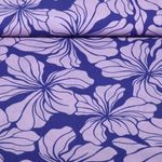 Viscose - Grandes fleurs Bleu Viscose - Grandes fleurs Bleu