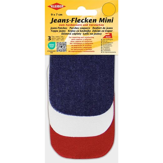 Jeans-Flecken Mini 9 x 7 cm - 6 Stück - MIX Jeans-Flecken Mini 9 x 7 cm - 6 Stück - MIX