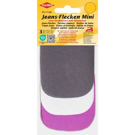 Jeans-Flecken Mini 9 x 7 cm - 6 Stück - pink Jeans-Flecken Mini 9 x 7 cm - 6 Stück - pink
