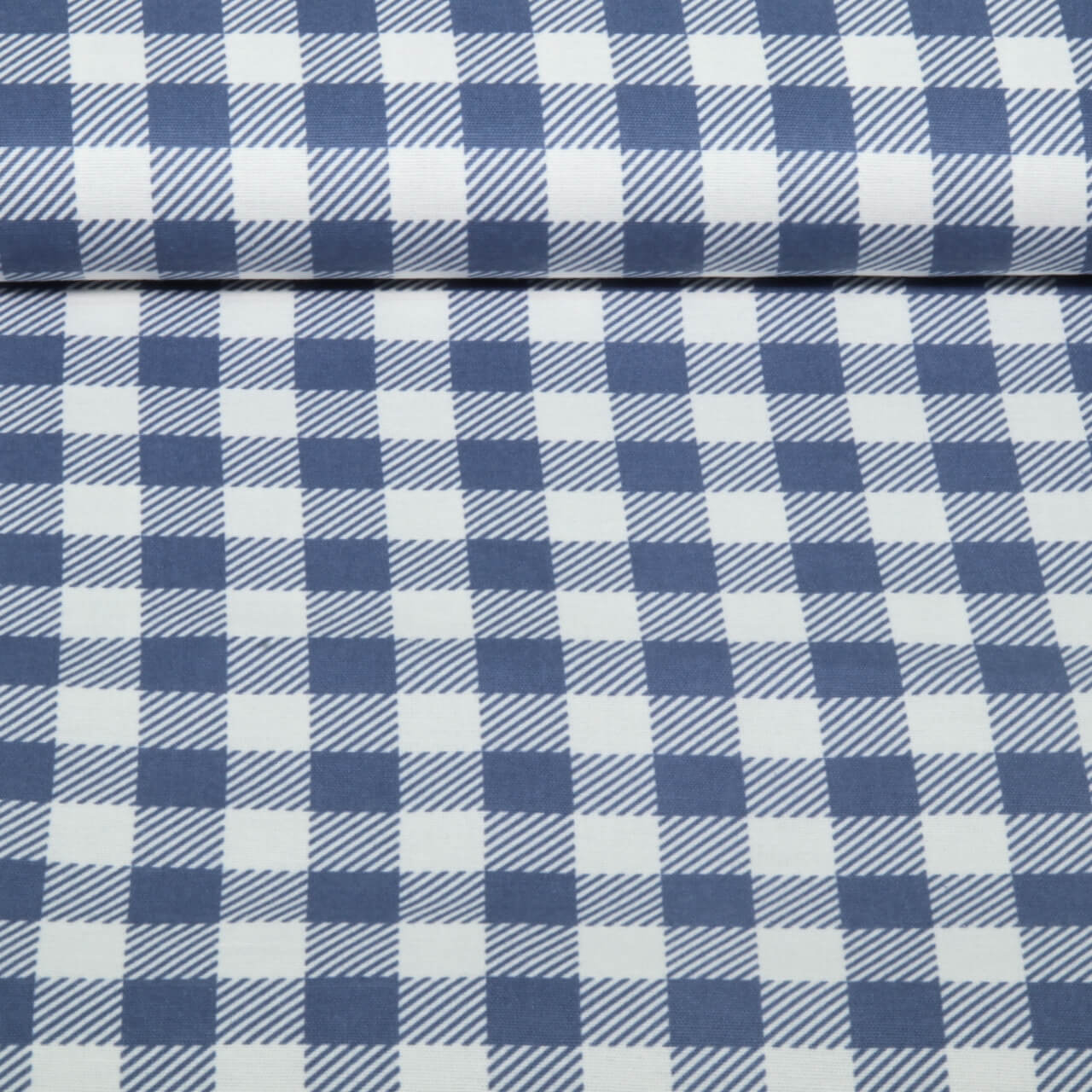 Flanelle de coton - carreaux Bleu jeans-0 Flanelle de coton - carreaux Bleu jeans-0