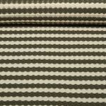 Jersey tricoté - Rayures Vert olive Ecru Jersey tricoté - Rayures Vert olive Ecru
