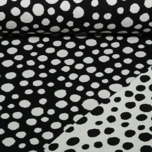 Bio Jacquard Jersey - HHL Queens of Hearts Pop of Love Doubleface Schwarz Bio Jacquard Jersey - HHL Queens of Hearts Pop of Love Doubleface Schwarz