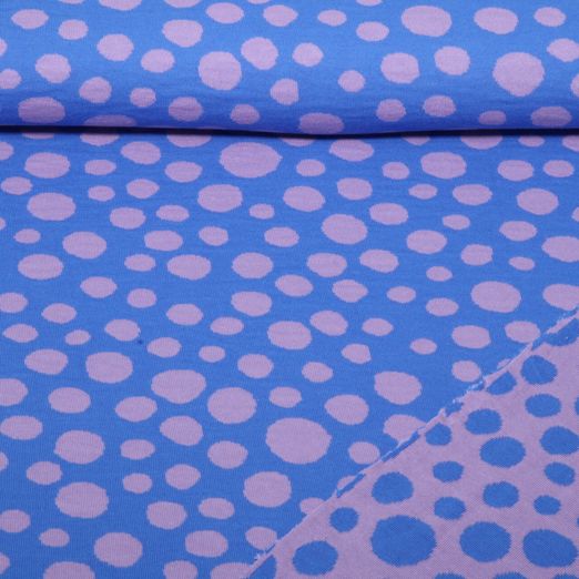 Jersey jacquard bio - HHL Queen of Hearts Pop of Love Doubleface Bleu Jersey jacquard bio - HHL Queen of Hearts Pop of Love Doubleface Bleu