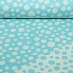 Maglia jacquard organica - Regina di Cuori Pop of Love Doubleface Turchese
