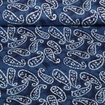 Voile de coton - Batik Abstrait Bleu marine Voile de coton - Batik Abstrait Bleu marine