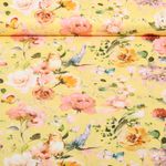 Coton tissé - Impression numérique Roses Jaune Coton tissé - Impression numérique Roses Jaune