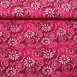 Baumwoll-Voile - Batik Blumen Pink Baumwoll-Voile - Batik Blumen Pink
