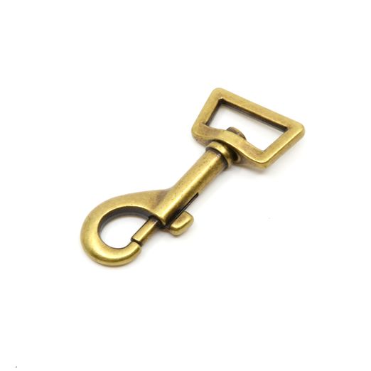 Mousqueton métal pour sangle 25 mm - Laiton